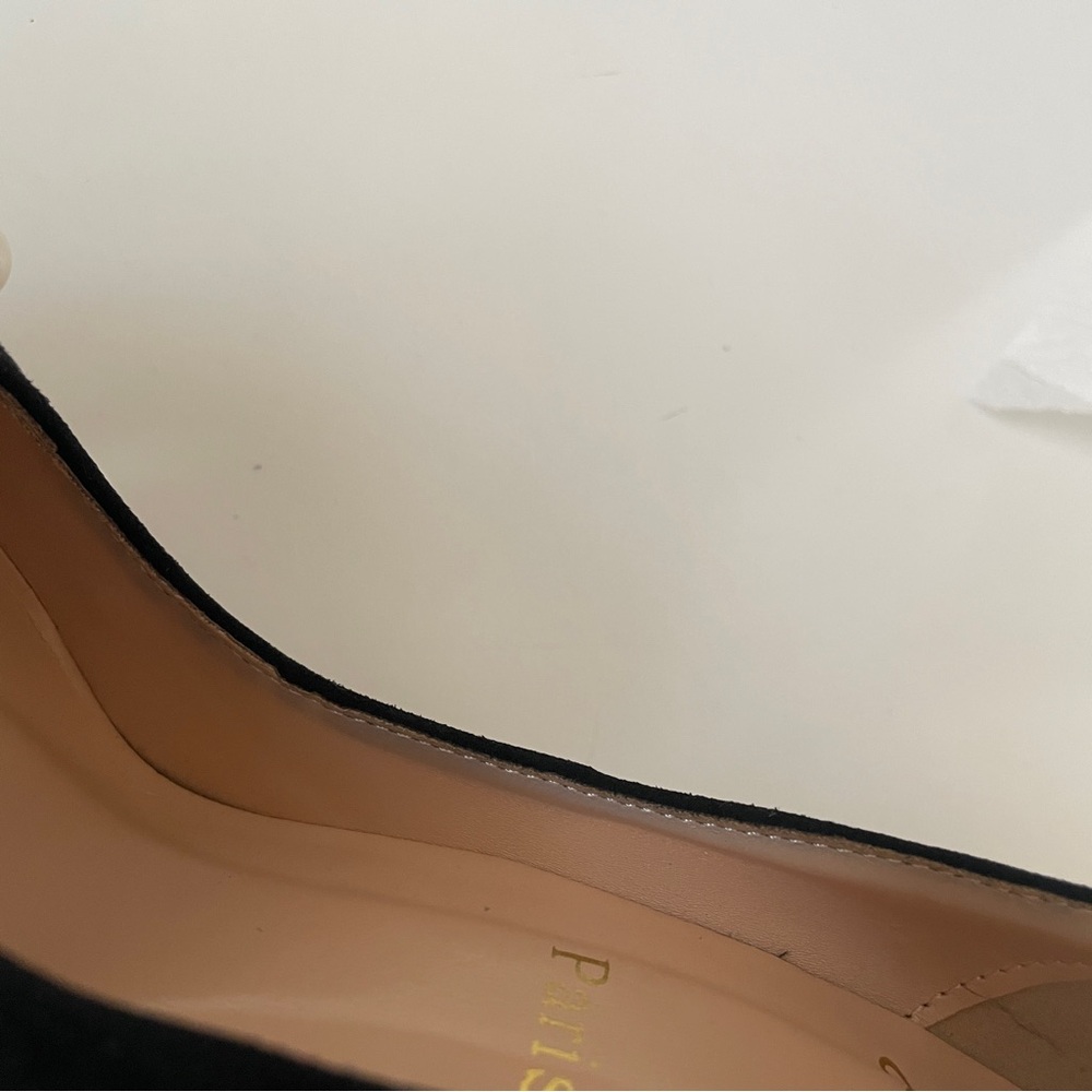 MORE PHOTOS 👠 Christian Louboutin Black Suede Embellished Pump - Size 35 - Picture 4 of 12